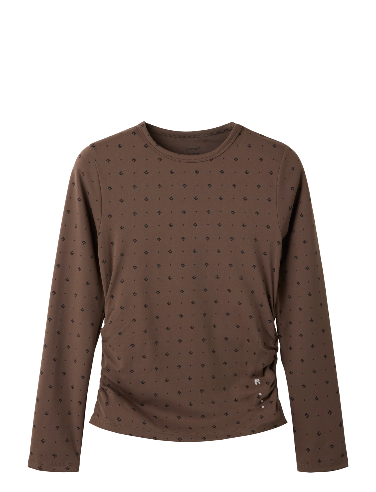 name it - NKFTHEA LS SLIM TOP - langärmelig - chocolate martini - 0