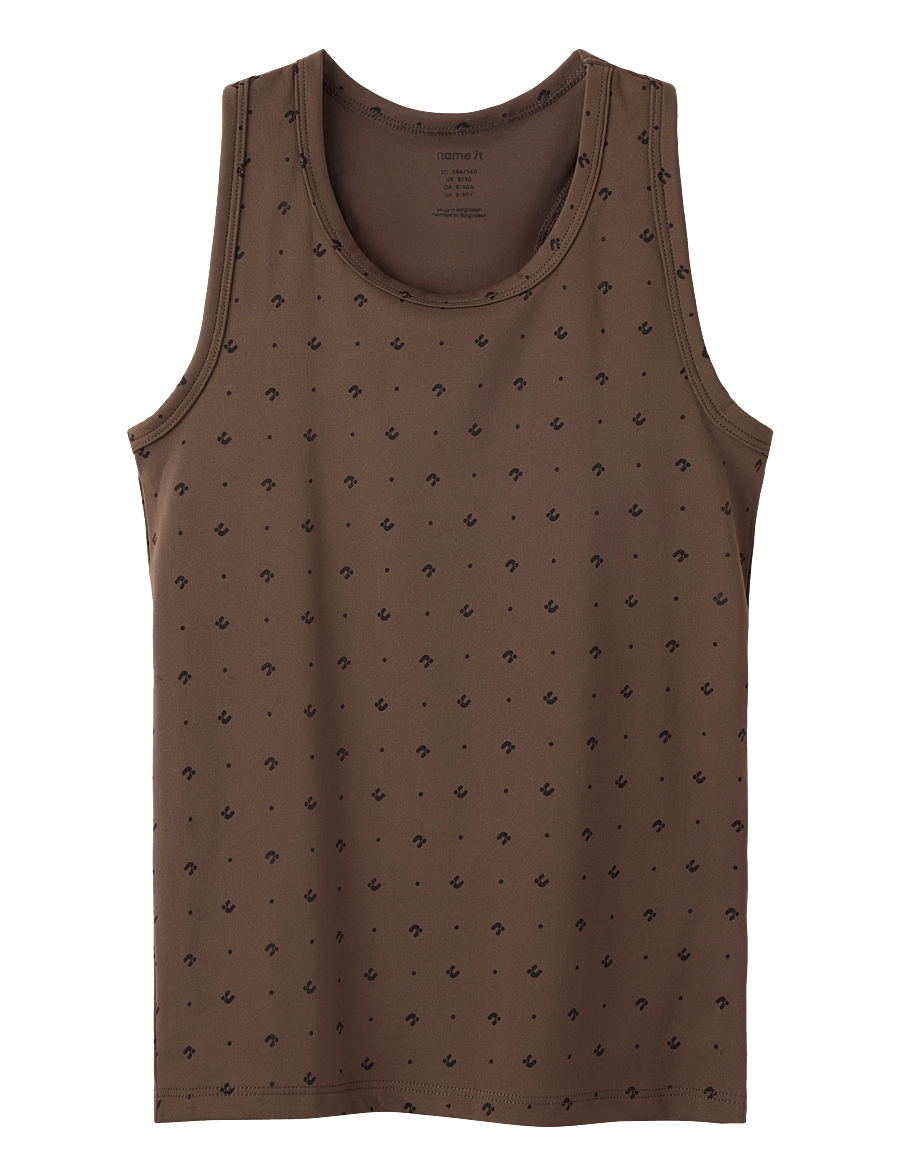 name it - NKFTHEA SL SLIM TOP - maikad - chocolate martini - 0