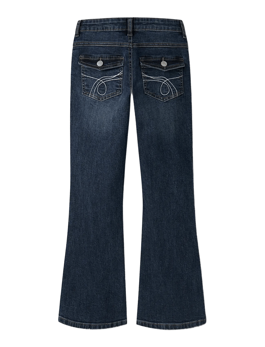 name it - NKFPOLLY LW BOOT JEANS 8245-MD - alt laienevad teksad - dark blue denim - 1