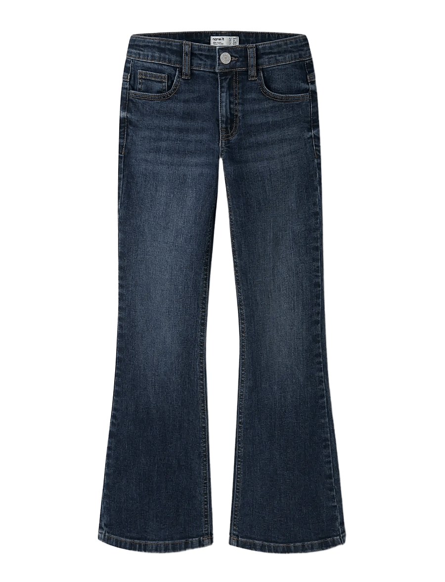 name it - NKFPOLLY LW BOOT JEANS 8245-MD - alt laienevad teksad - dark blue denim - 2