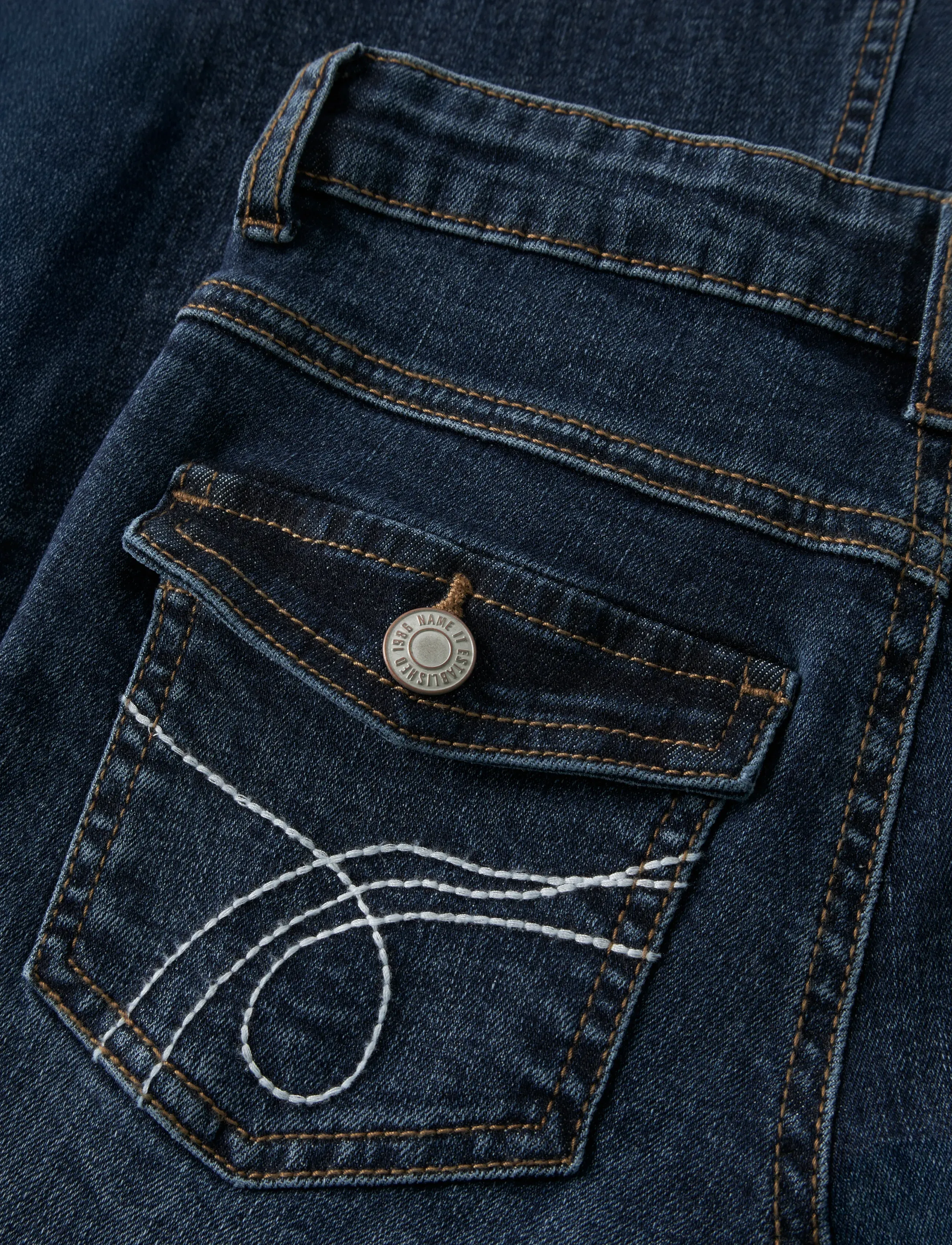 name it - NKFPOLLY LW BOOT JEANS 8245-MD - bootcut jeans - dark blue denim - 4