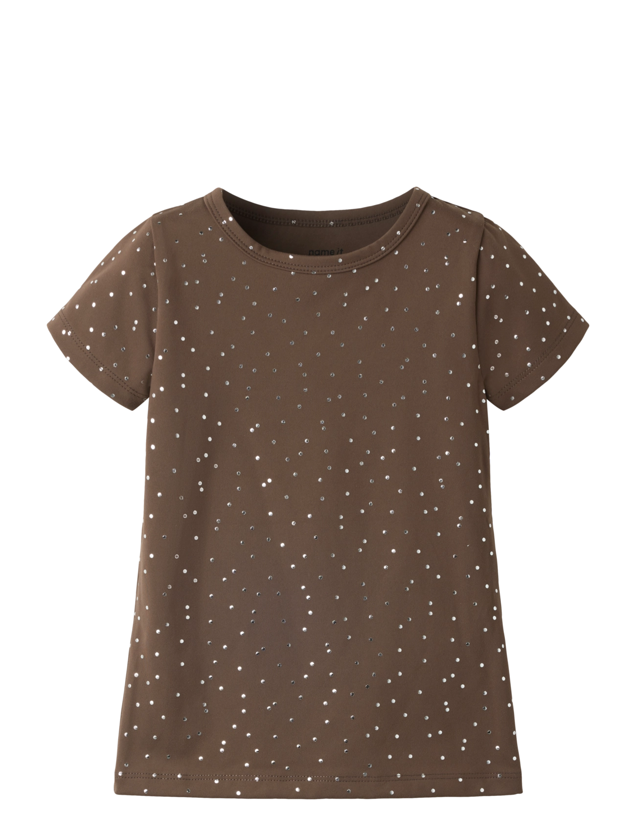 name it NMFTULLE SS SLIM TOP - New Arrivals - CHOCOLATE MARTINI / brown