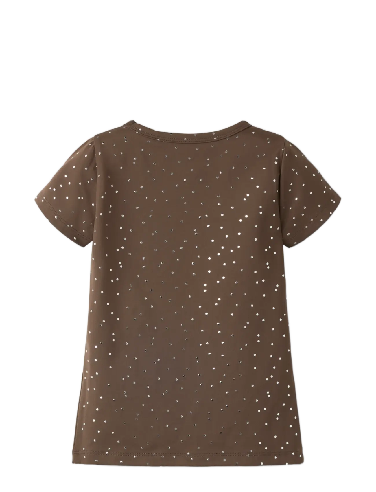 name it - NMFTULLE SS SLIM TOP - short-sleeved t-shirts - chocolate martini - 1