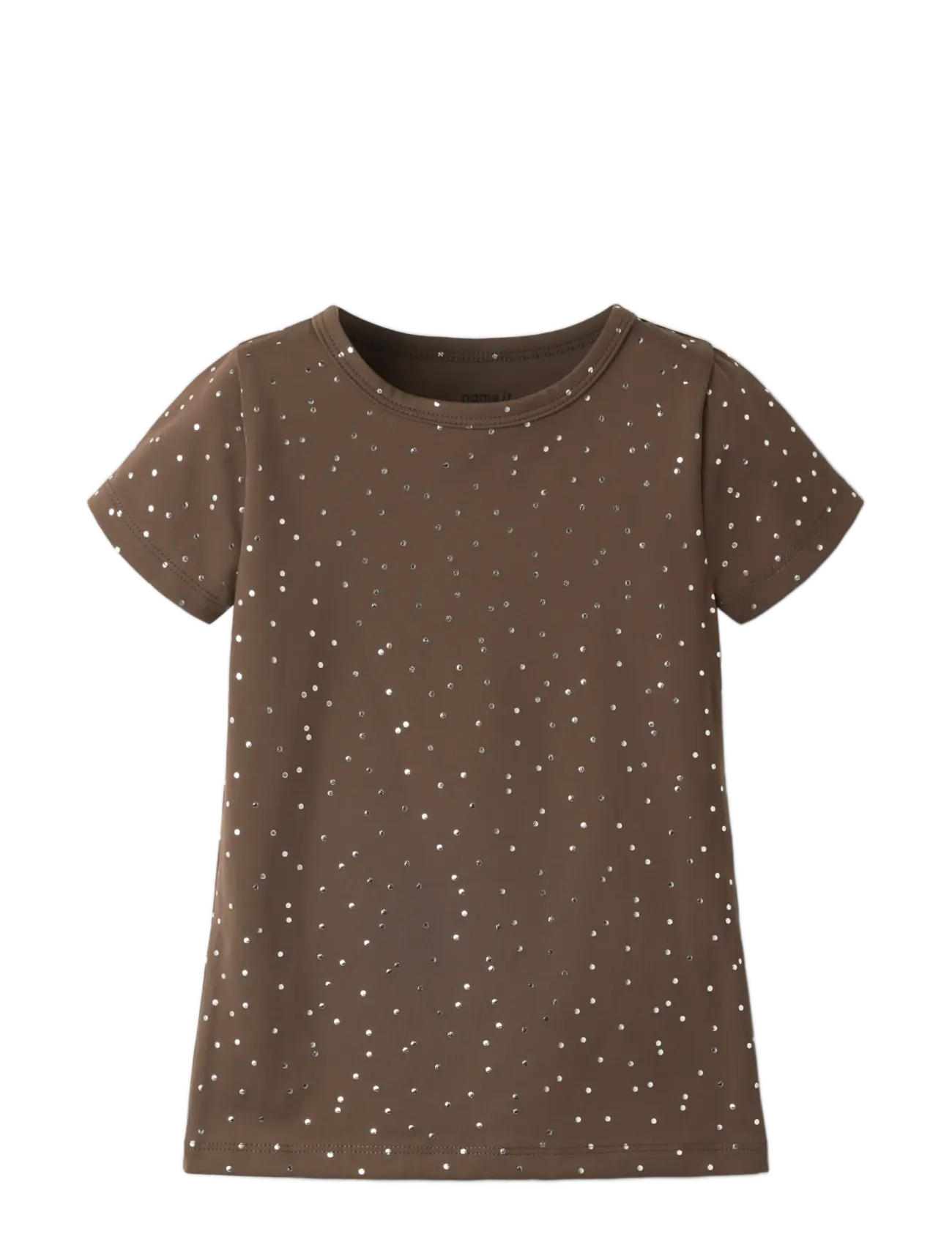 name it - NMFTULLE SS SLIM TOP - short-sleeved t-shirts - chocolate martini - 2