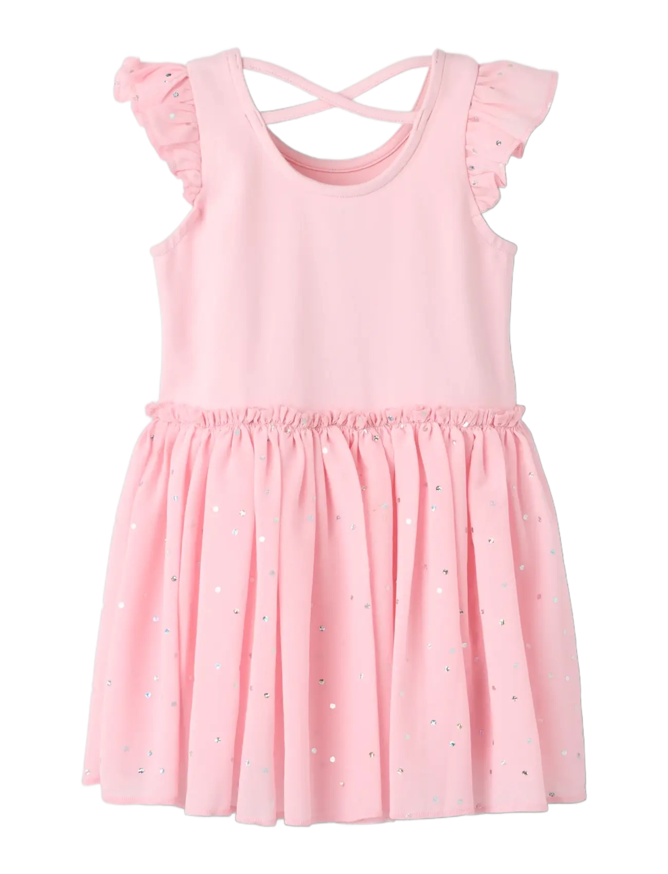 name it - NMFTULLE SS DRESS - romance rose - 1