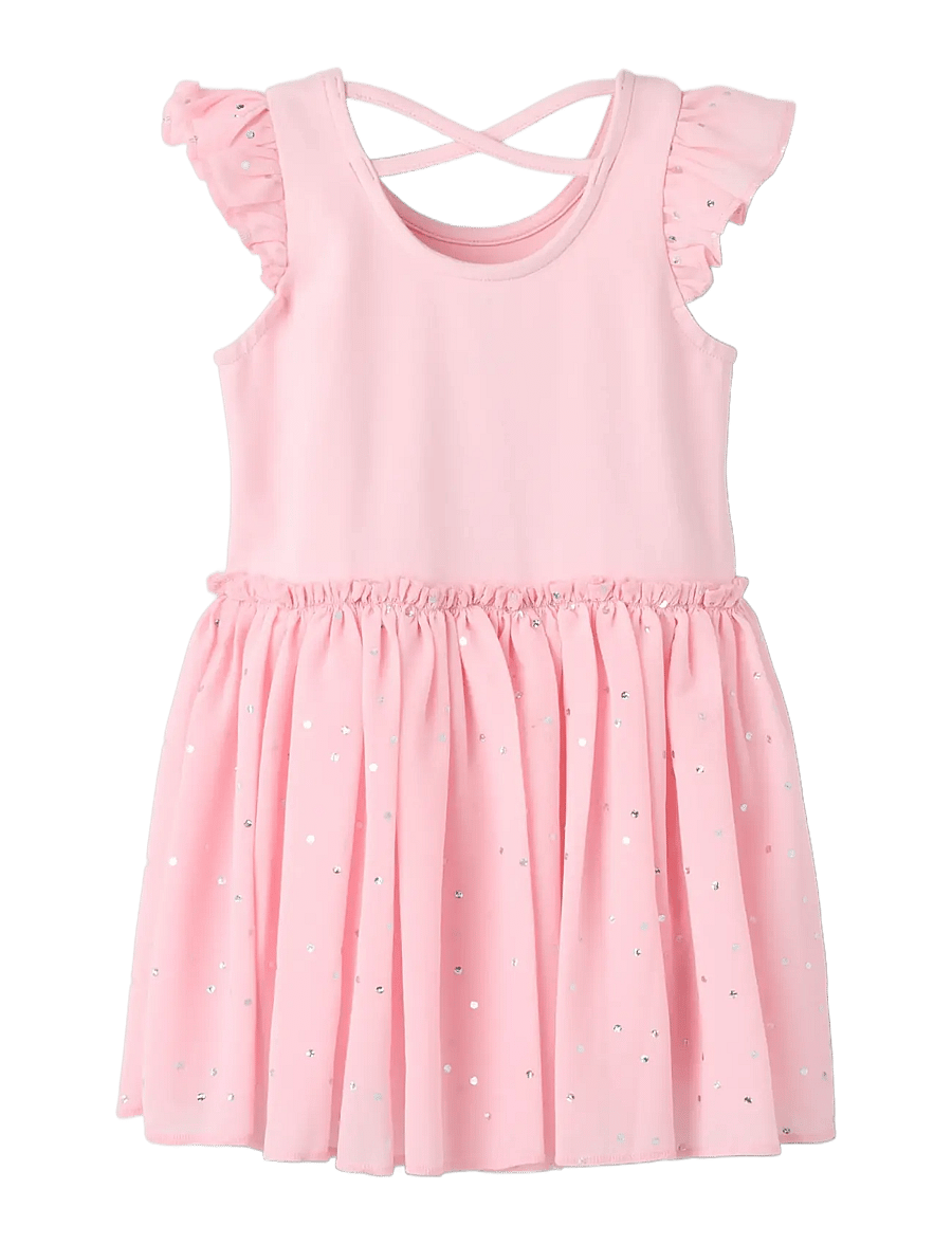 name it - NMFTULLE SS DRESS - romance rose - 1