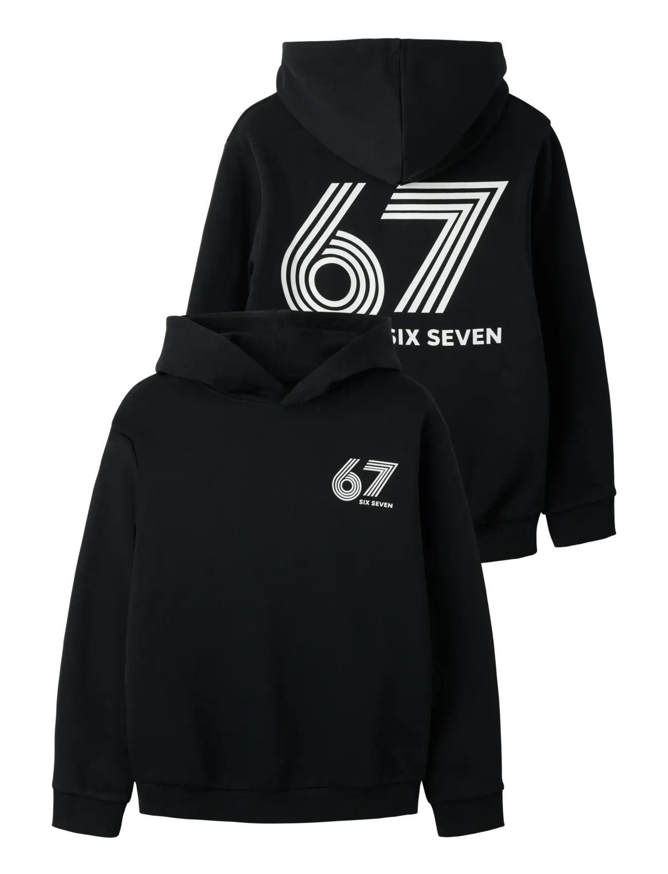 name it NKMNIC LS NREG  SWE WH BRU - Kapuzenpullover - BLACK / black