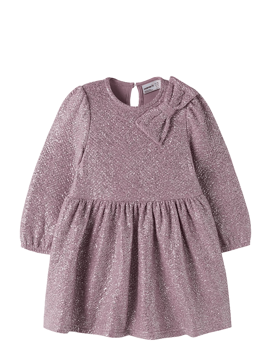 name it - NMFDITSIA LS DRESS - langærmede babykjoler - mauve shadows - 1
