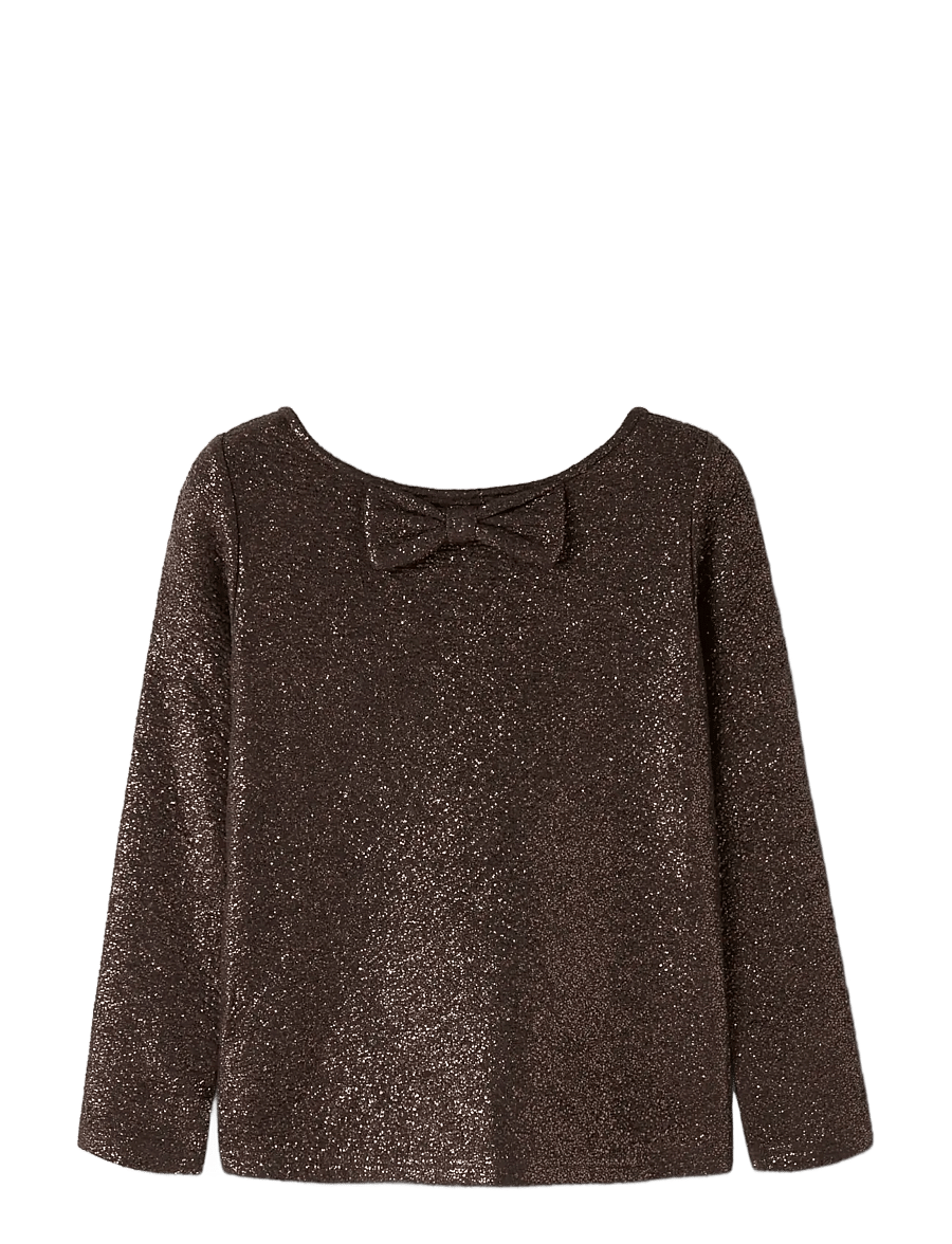name it - NKFDITSIA LS TOP - langärmelig - hot fudge - 1