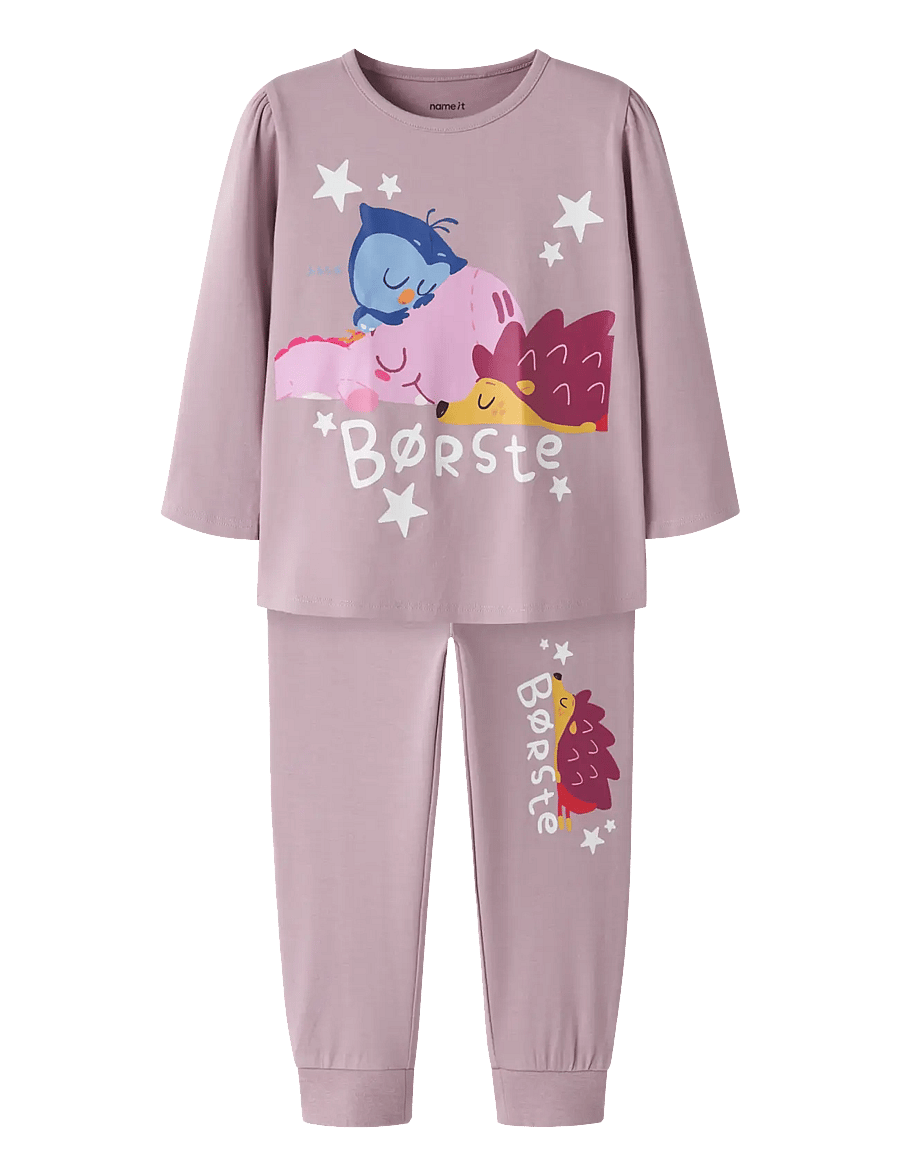 name it - NMFABA BORSTE LS NIGHTSET DR - komplektid - mauve shadows - 0