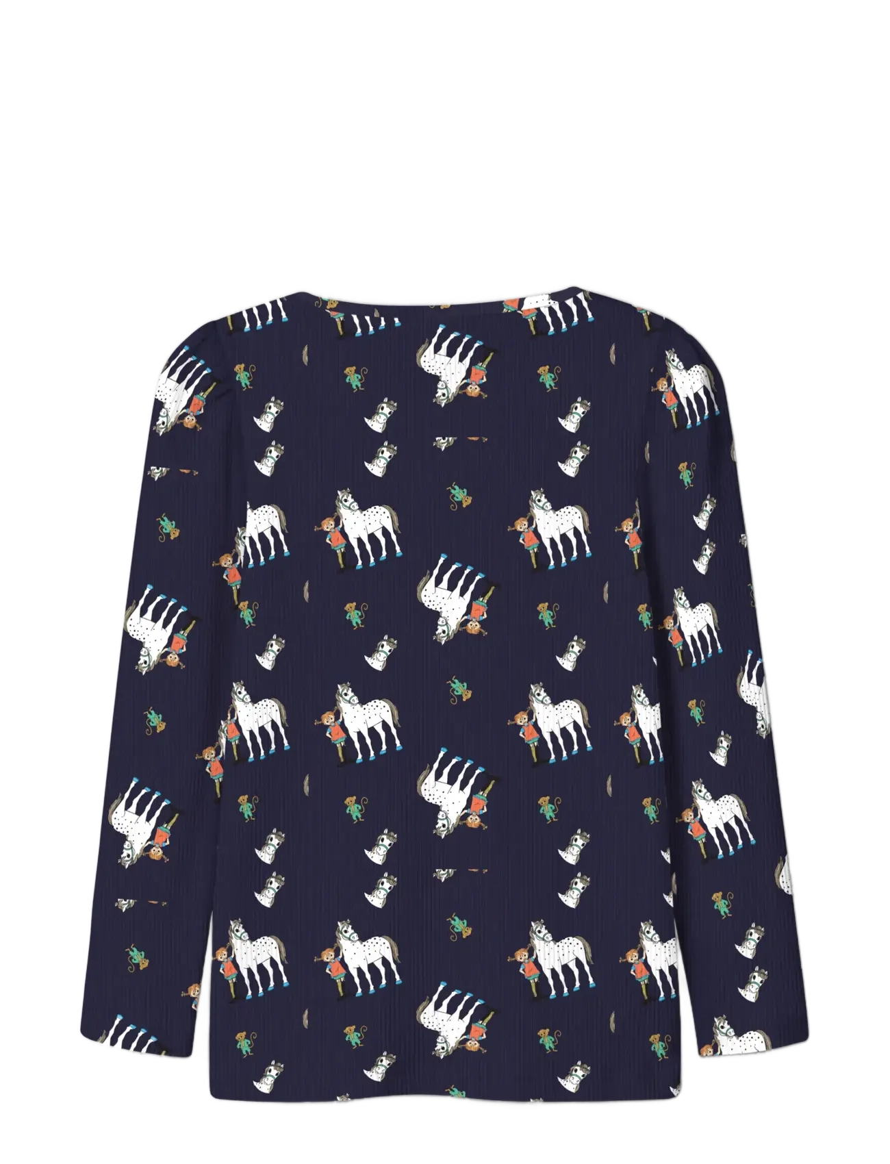 name it - NMFOKKA PIPPI LS SLIM TOP SKY - langærmede t-shirts - evening blue - 1