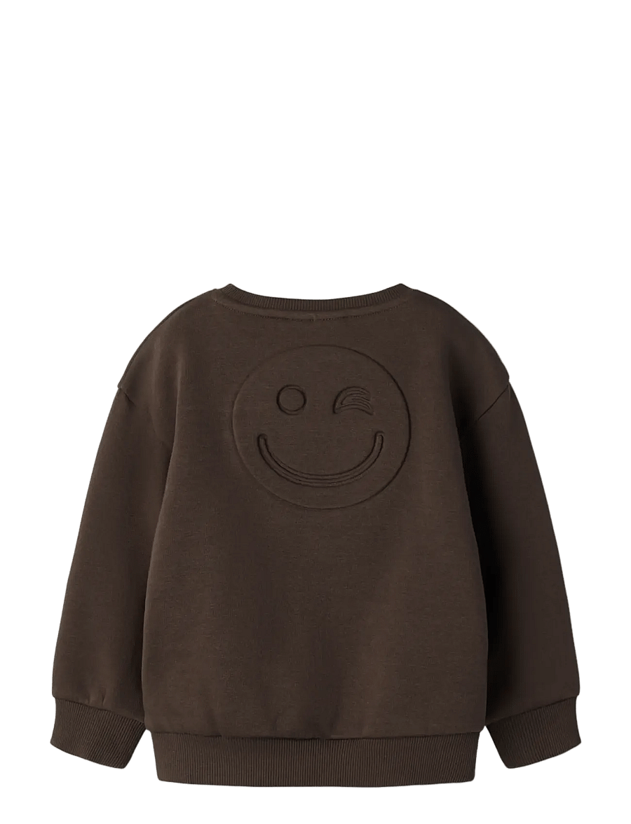 name it - NMMNILAS LS RLX SWE BRU - sweatshirts - chocolate brown - 1