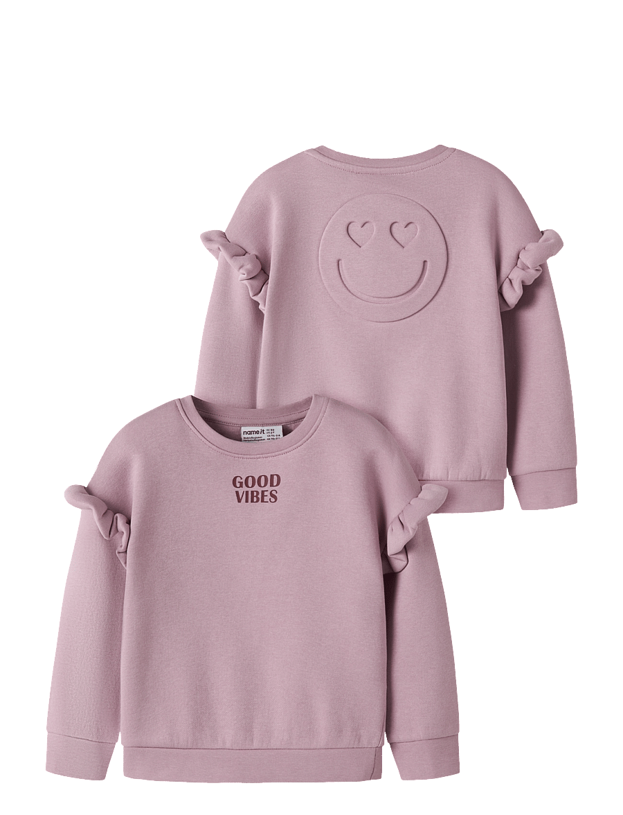 name it - NMFNEA LS RLX SWE BRU - sweatshirts - mauve shadows - 0