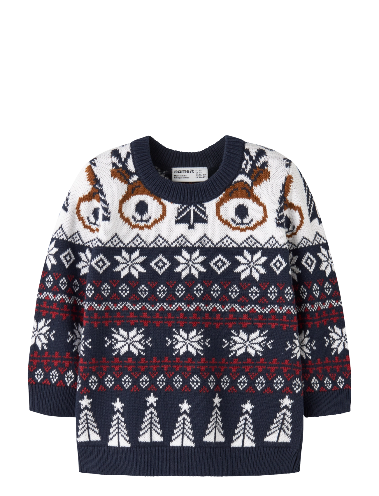 name it NMNRISMAS LS KNIT COT - Tøj - NAVY BLAZER / navy