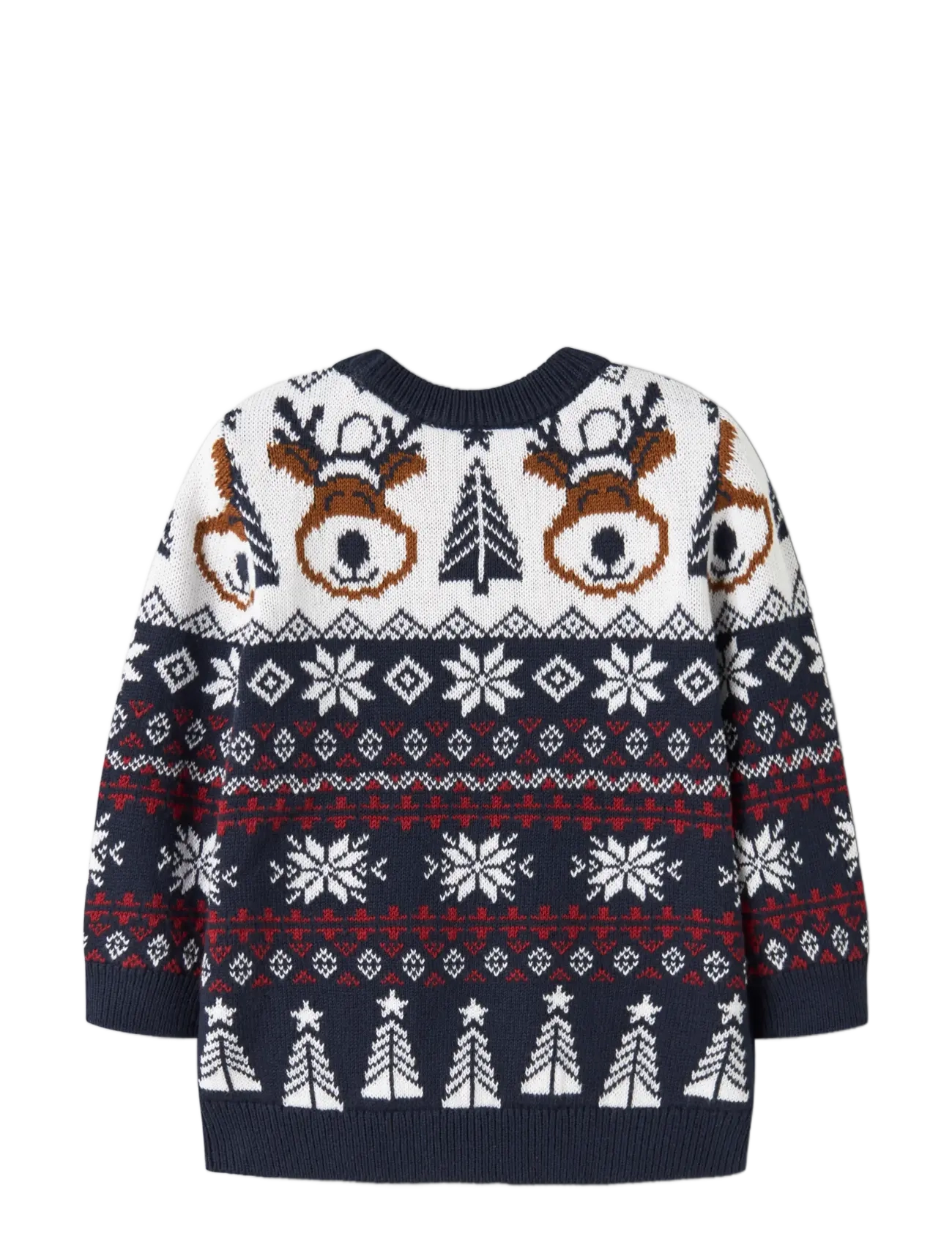 name it - NMNRISMAS LS KNIT COT - trøjer - navy blazer - 1