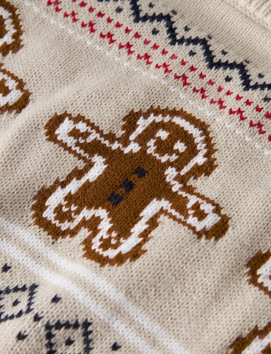 name it - NMNRISMAS LS KNIT COT - trøjer - peyote melange - 3