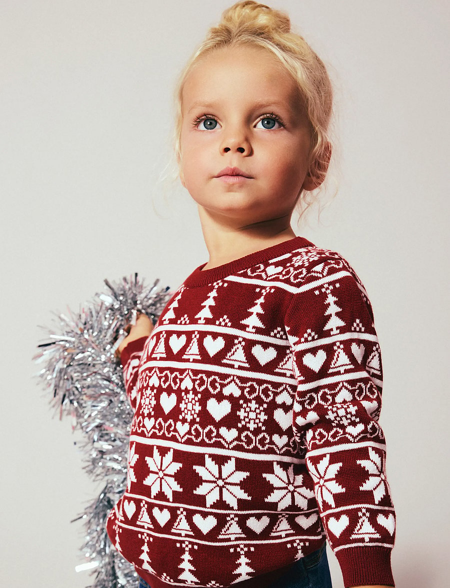 name it - NMNRISMAS LS KNIT COT - džemprid - red dahlia - 3