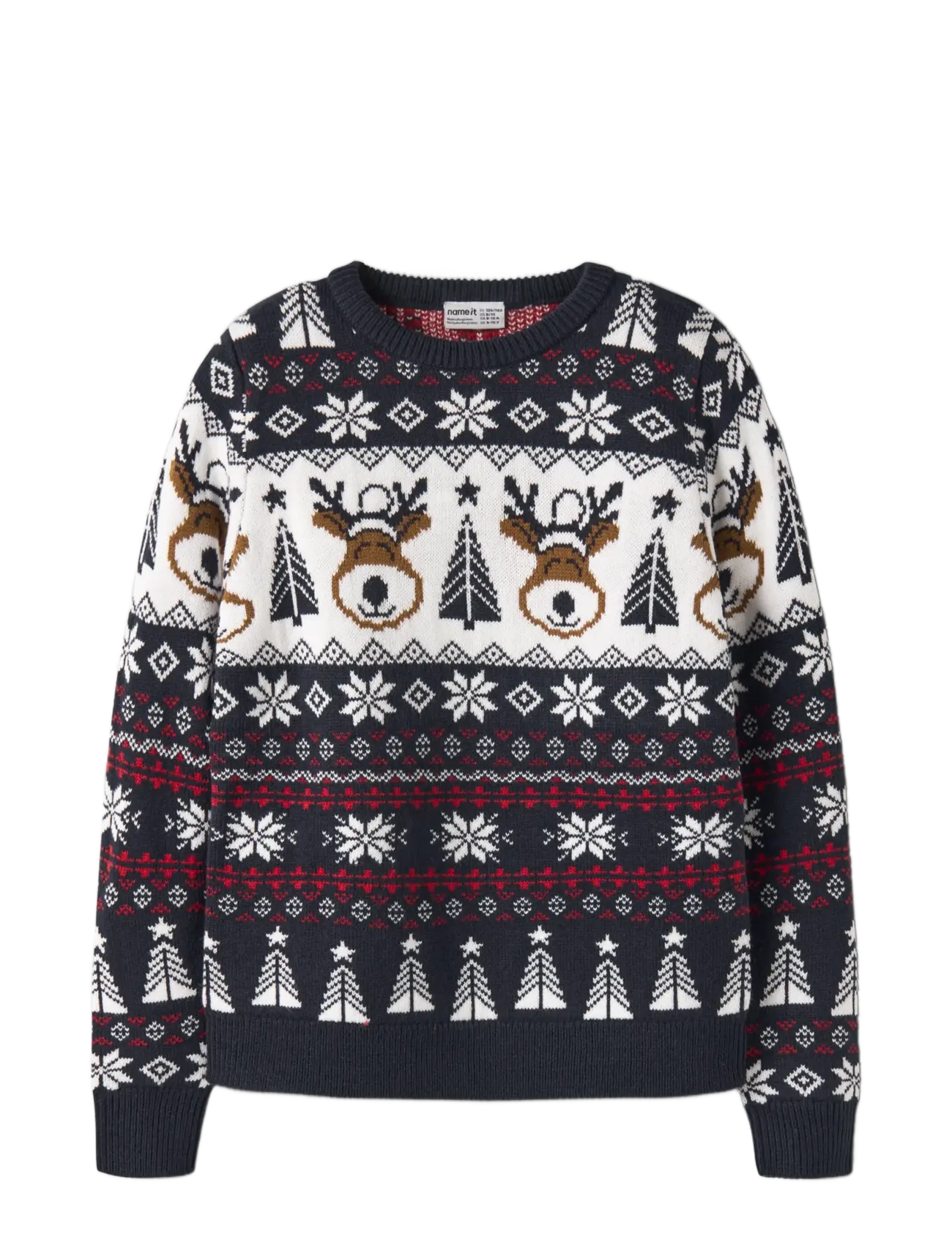 name it - NKNRISMAS LS KNIT COT - jumpers - navy blazer - 2
