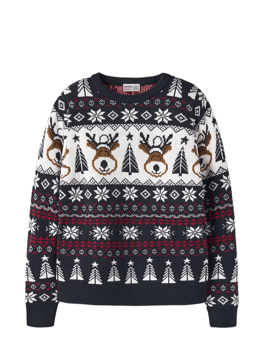 name it - NKNRISMAS LS KNIT COT - džemprid - navy blazer - 2