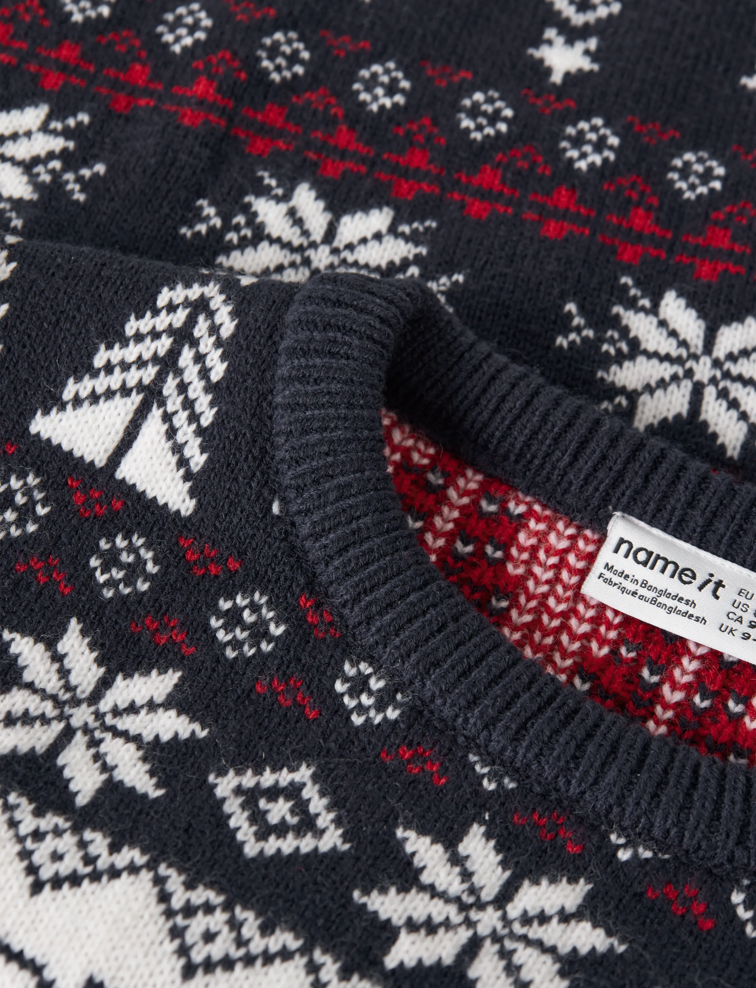 name it - NKNRISMAS LS KNIT COT - jumpers - navy blazer - 3