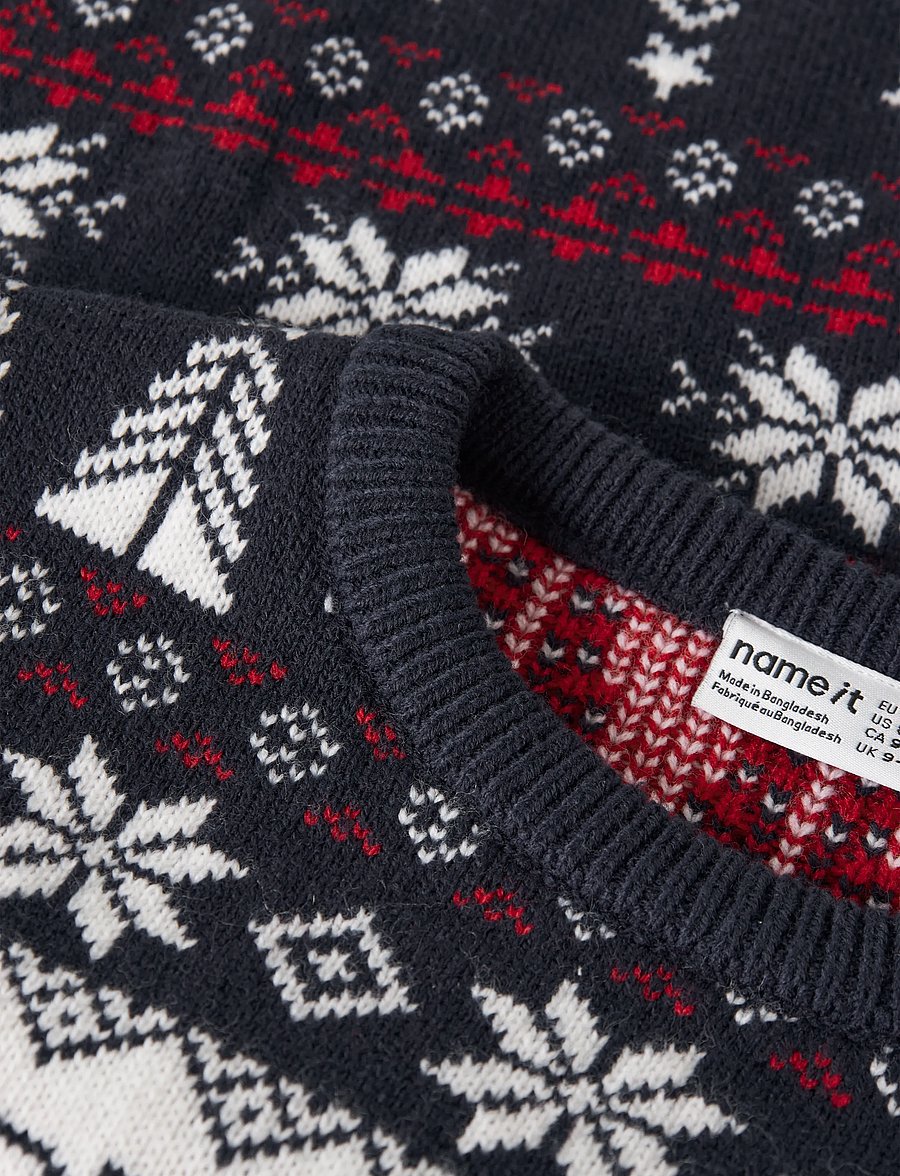 name it - NKNRISMAS LS KNIT COT - džemprid - navy blazer - 3