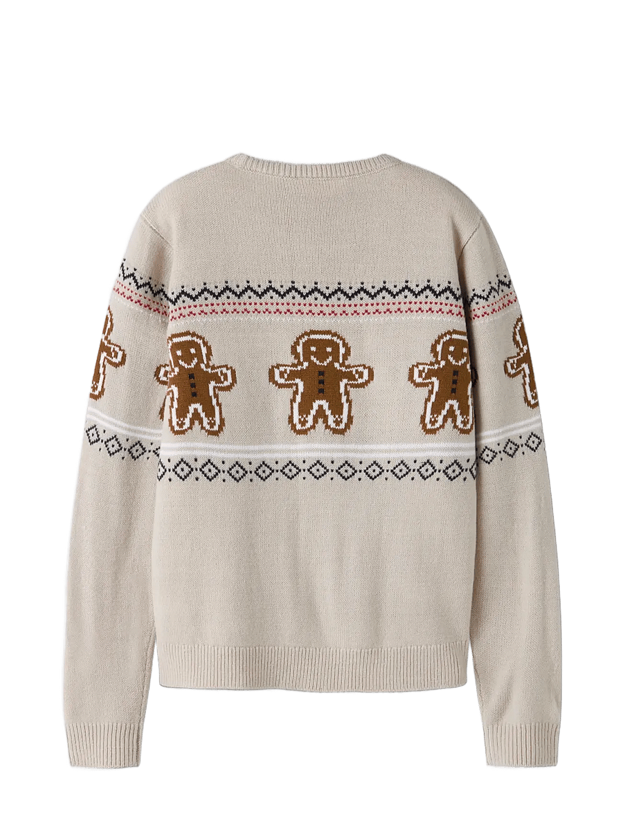 name it - NKNRISMAS LS KNIT COT - pullover - peyote melange - 1