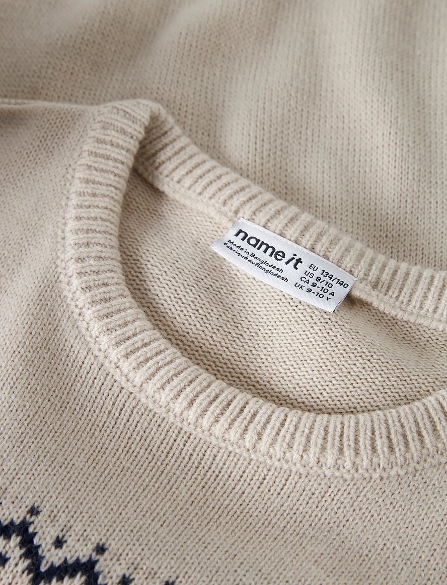 name it - NKNRISMAS LS KNIT COT - pullover - peyote melange - 3