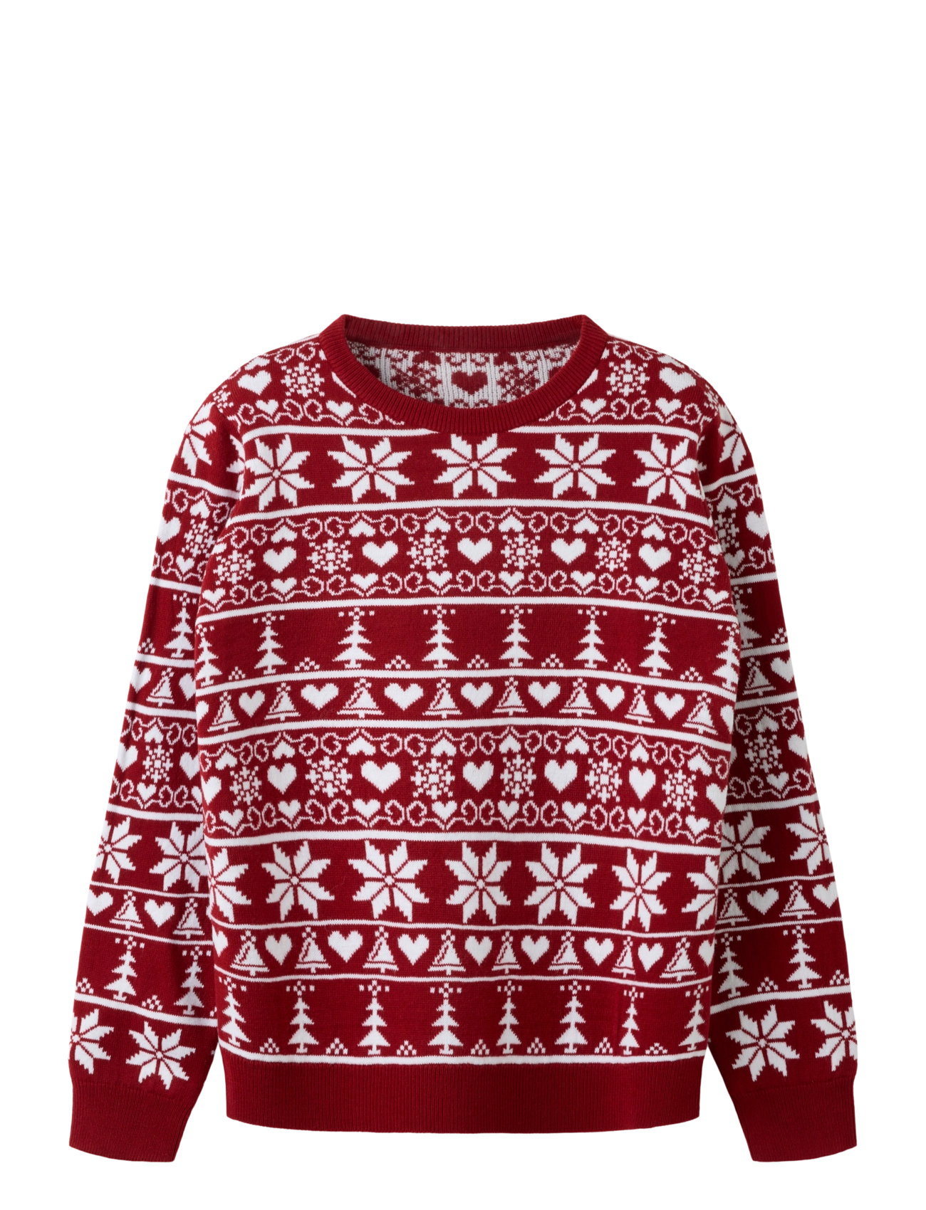 name it NKNRISMAS LS KNIT COT - Tøj - RED DAHLIA / red