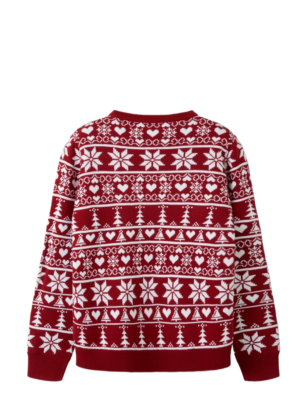 name it - NKNRISMAS LS KNIT COT - red dahlia - 1