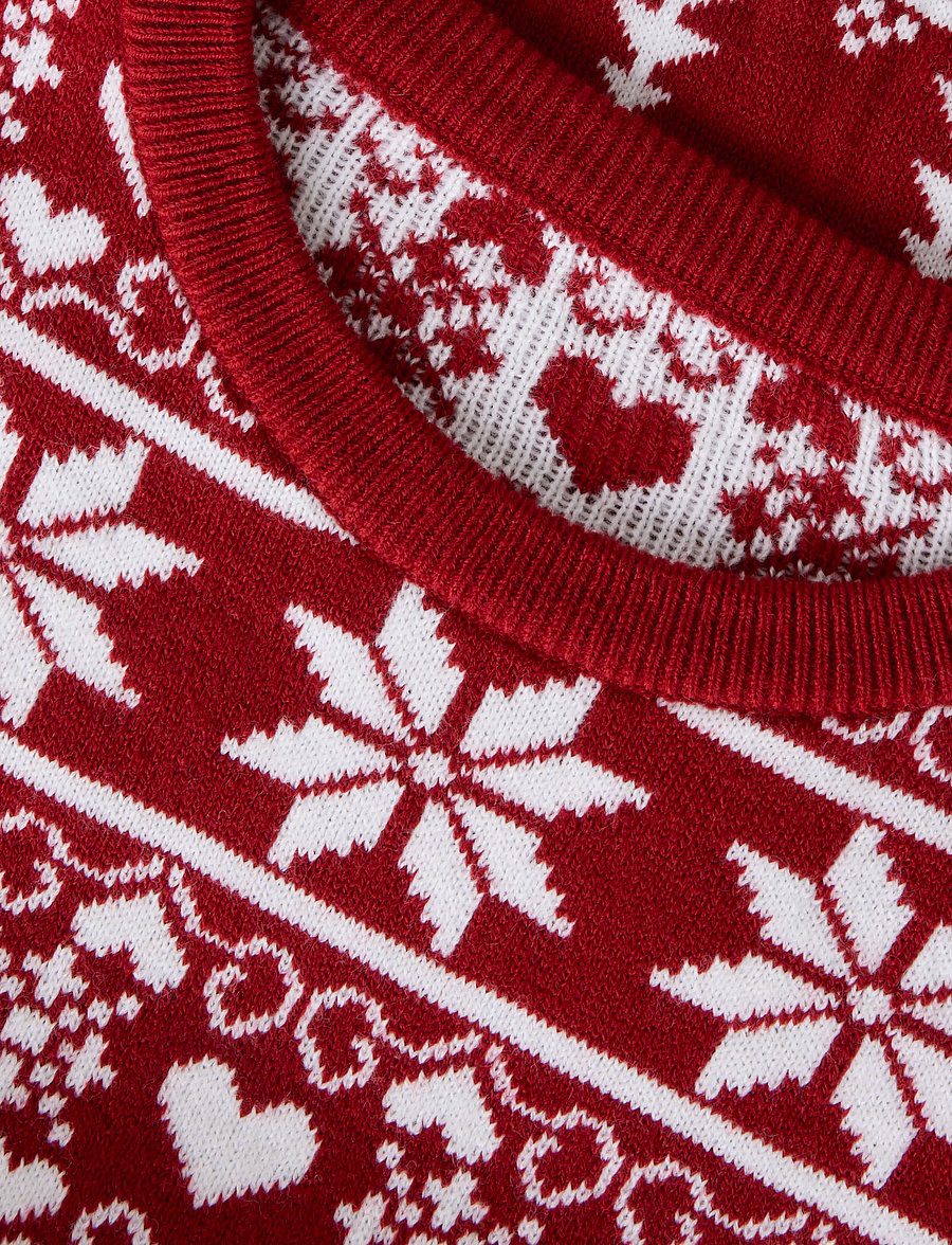 name it - NKNRISMAS LS KNIT COT - trøjer - red dahlia - 3