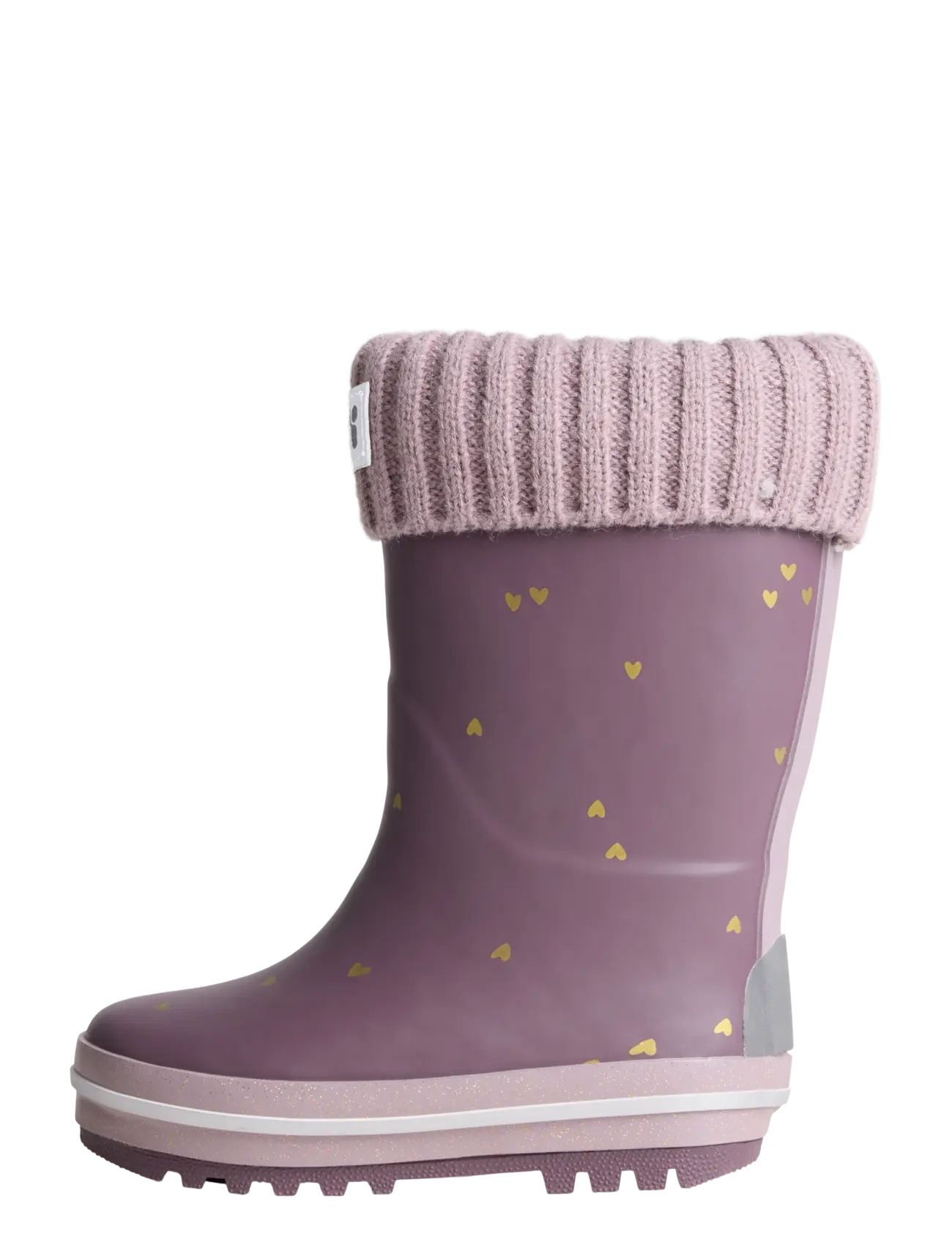 name it NMFNOA THERMO RUBBERBOOT KNIT HEART NOOS - Børn 23-34 - FLINT / purple