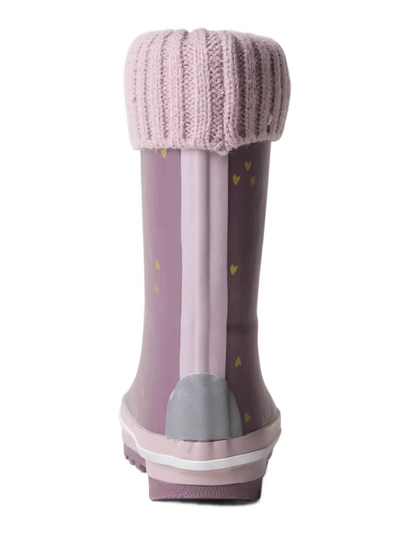name it - NMFNOA THERMO RUBBERBOOT KNIT HEART NOOS - gefütterte gummistiefel - flint - 1