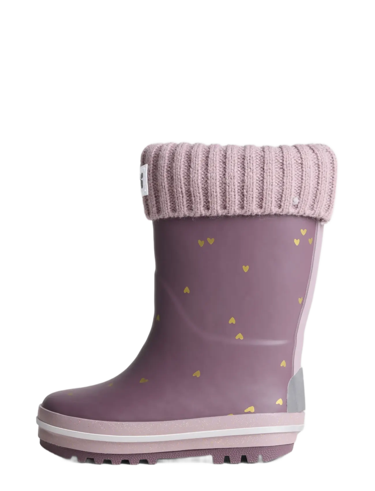 name it - NMFNOA THERMO RUBBERBOOT KNIT HEART NOOS - lined rubberboots - flint - 2