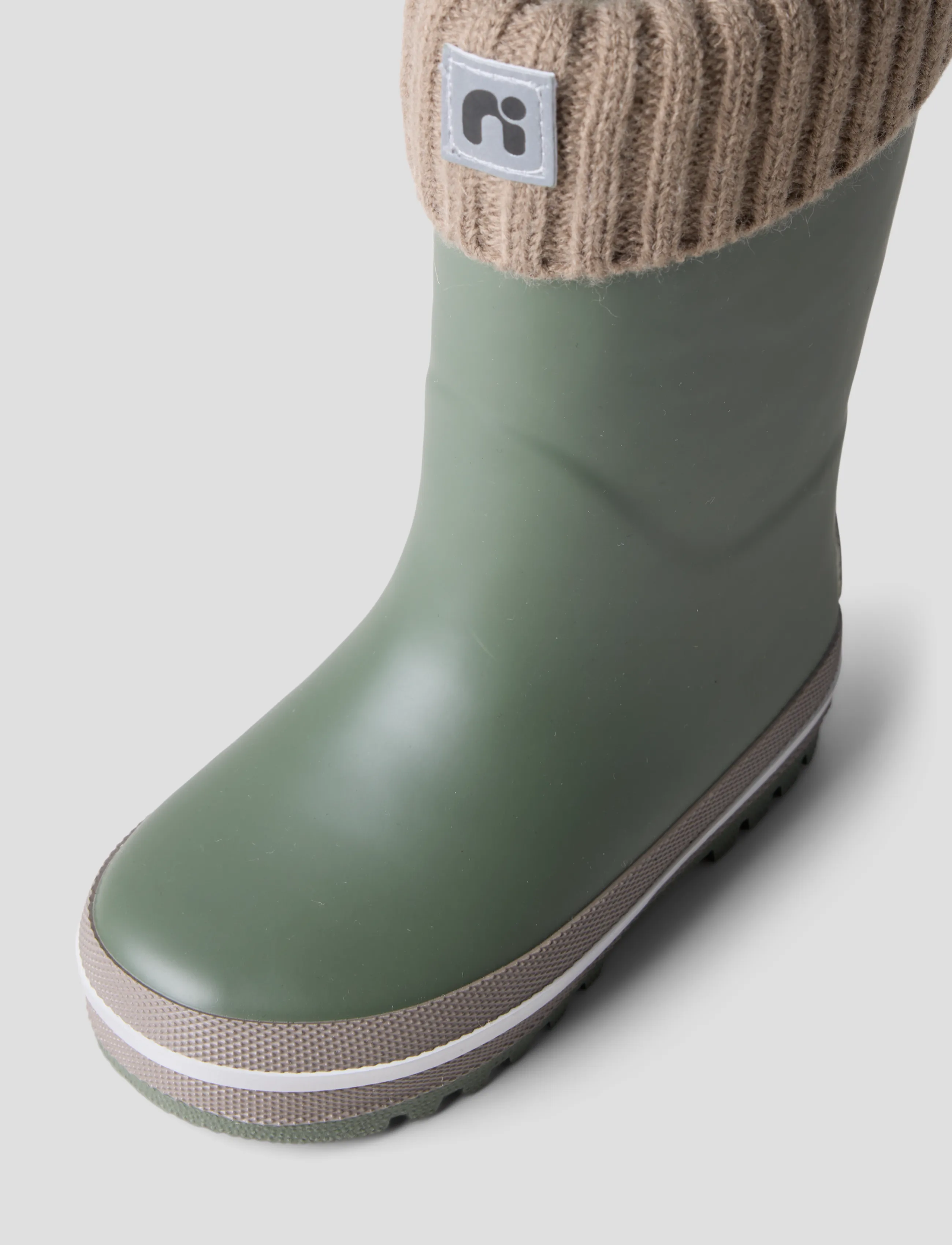 name it - NMMNOAH THERMO RUBBERBOOT KNIT NOOS - gefütterte gummistiefel - thyme - 2