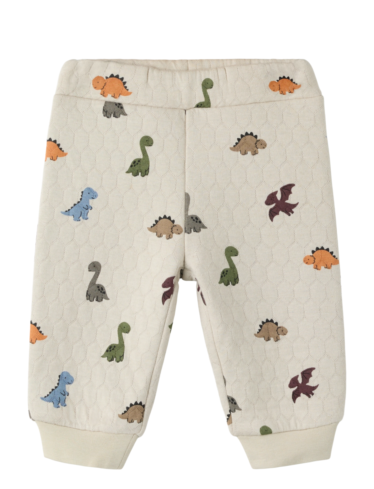 name it Nbmotis Pant, Børn, Dinosaur Print Babybukser, Cream, Str: 62