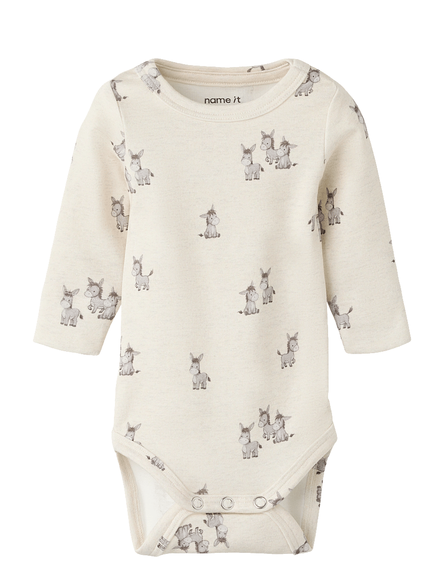 name it - NBNOMARIUS LS XSL BODY - pikkade varrukatega bodid - peyote melange - 0