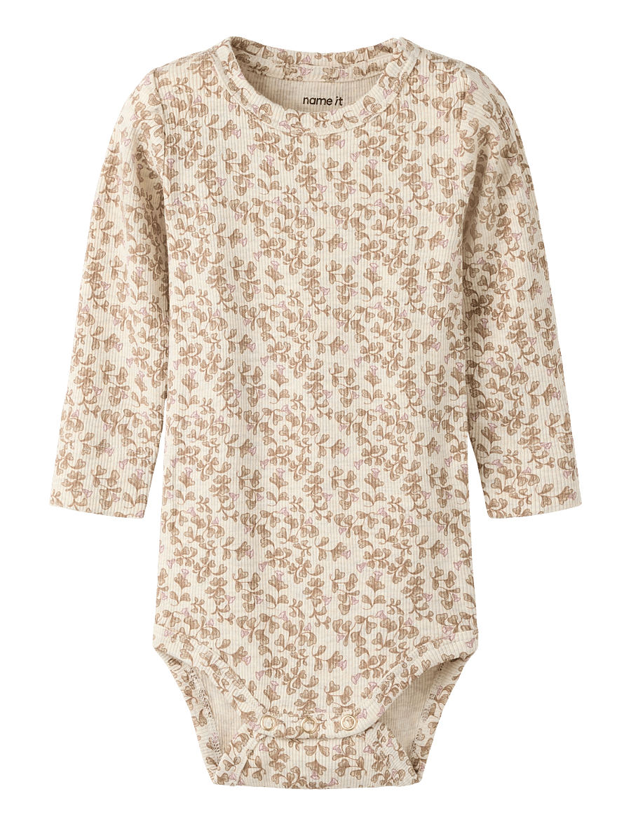 name it - NBFOLENA LS XSL BODY - pikkade varrukatega bodid - peyote melange - 0
