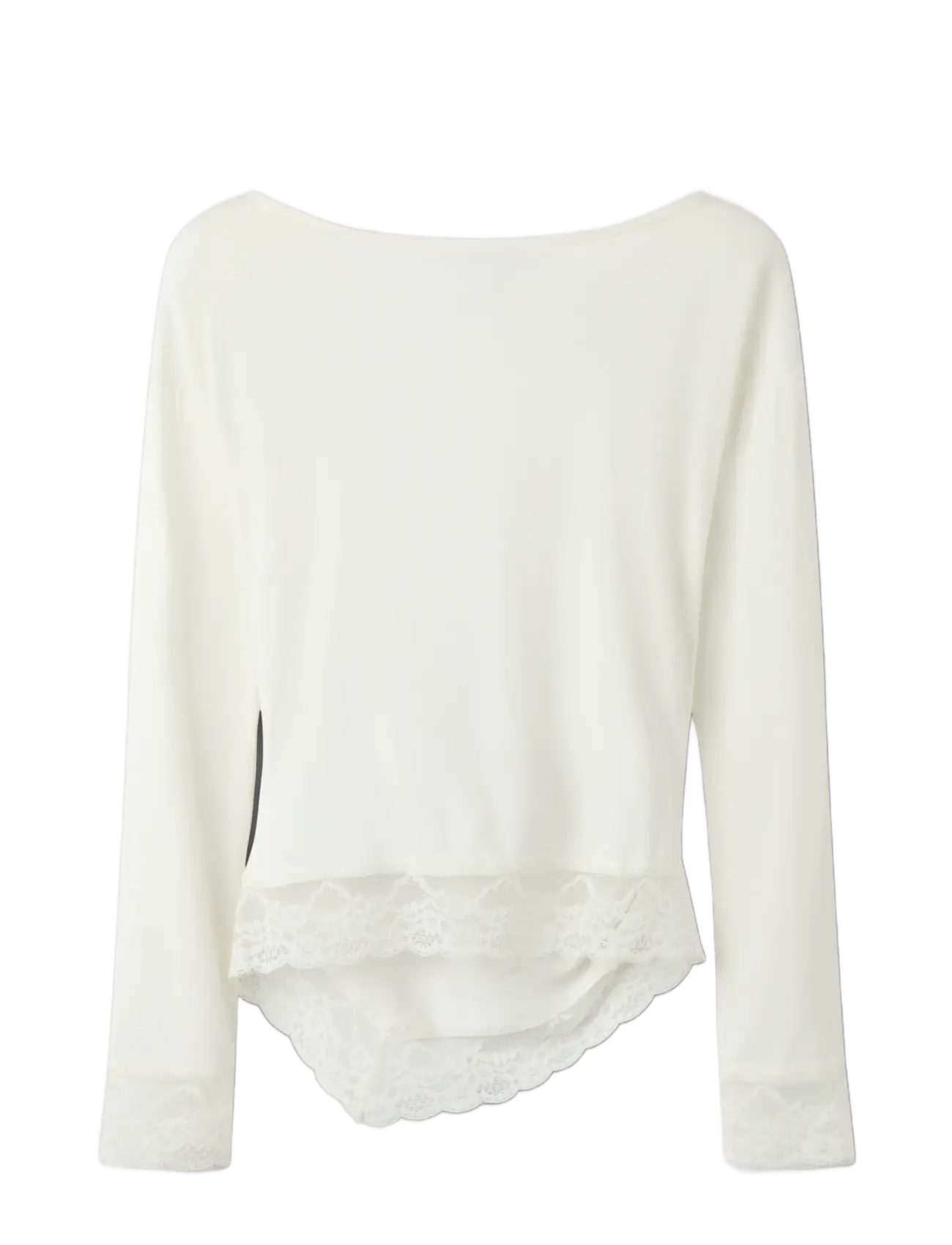 name it - NKFOLLINDA LS SLIM TOP - long-sleeved t-shirts - cloud dancer - 1