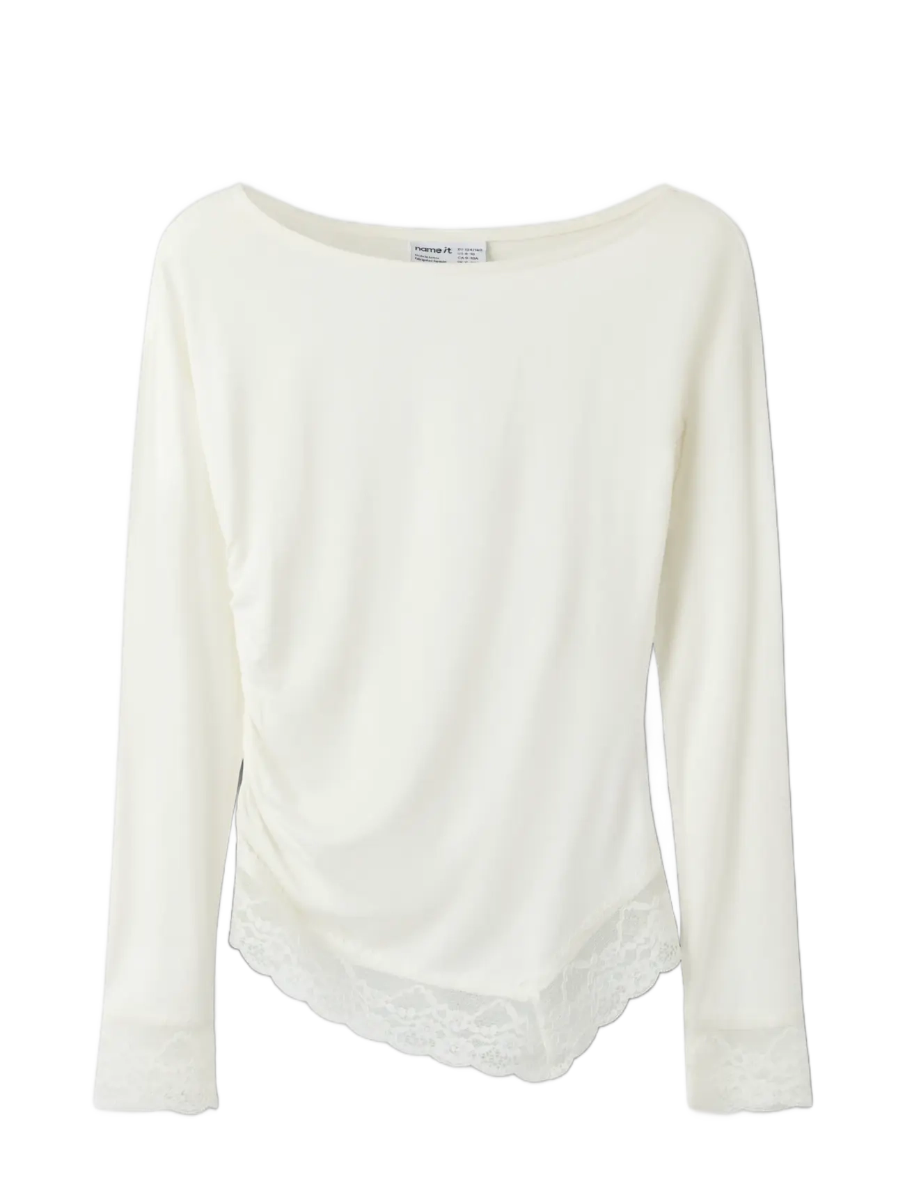 name it - NKFOLLINDA LS SLIM TOP - long-sleeved t-shirts - cloud dancer - 2