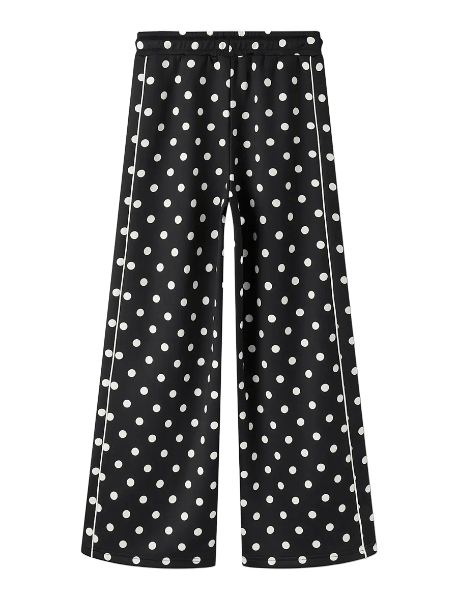 name it - NKFONEA WIDE SWE PANT UNB - dressipüksid - black beauty - 1