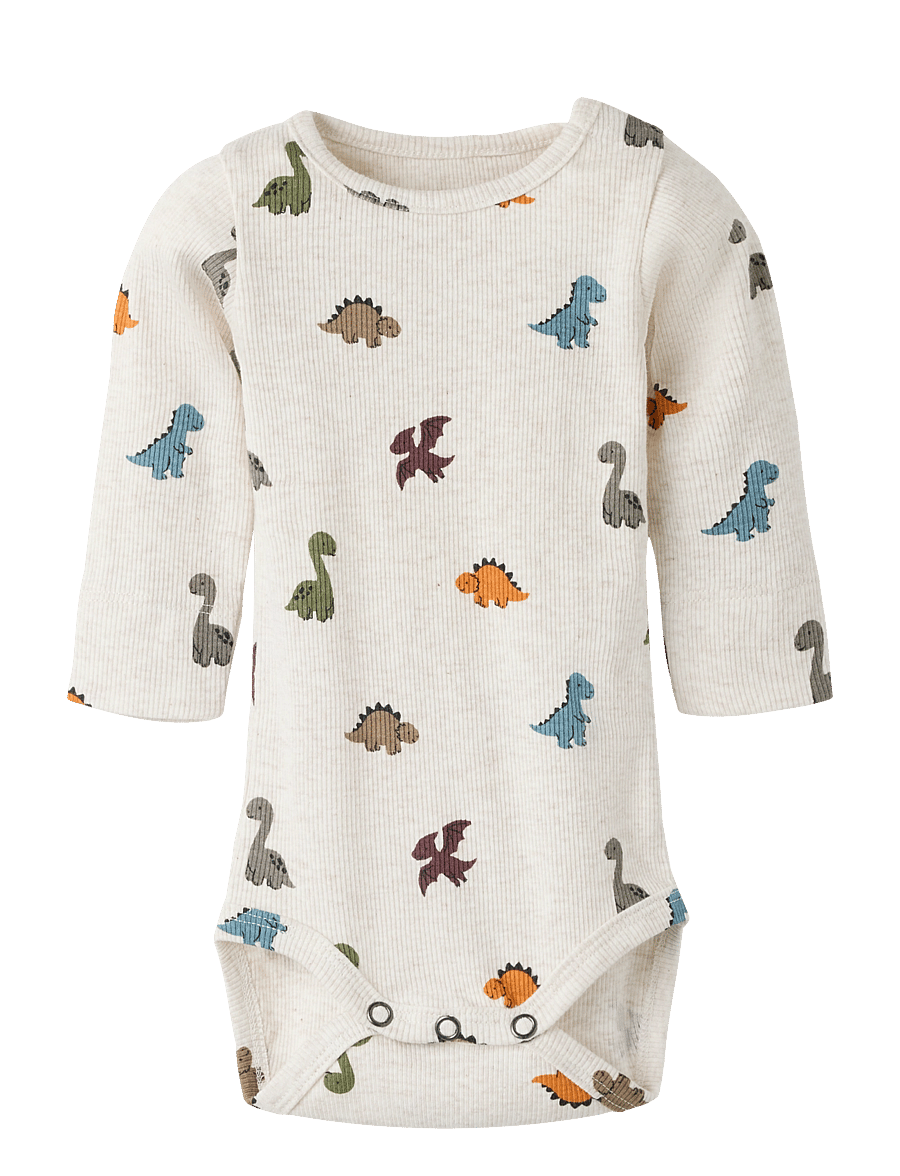 name it - NBMOTILIAN LS SLIM BODY - pikkade varrukatega bodid - peyote melange - 0