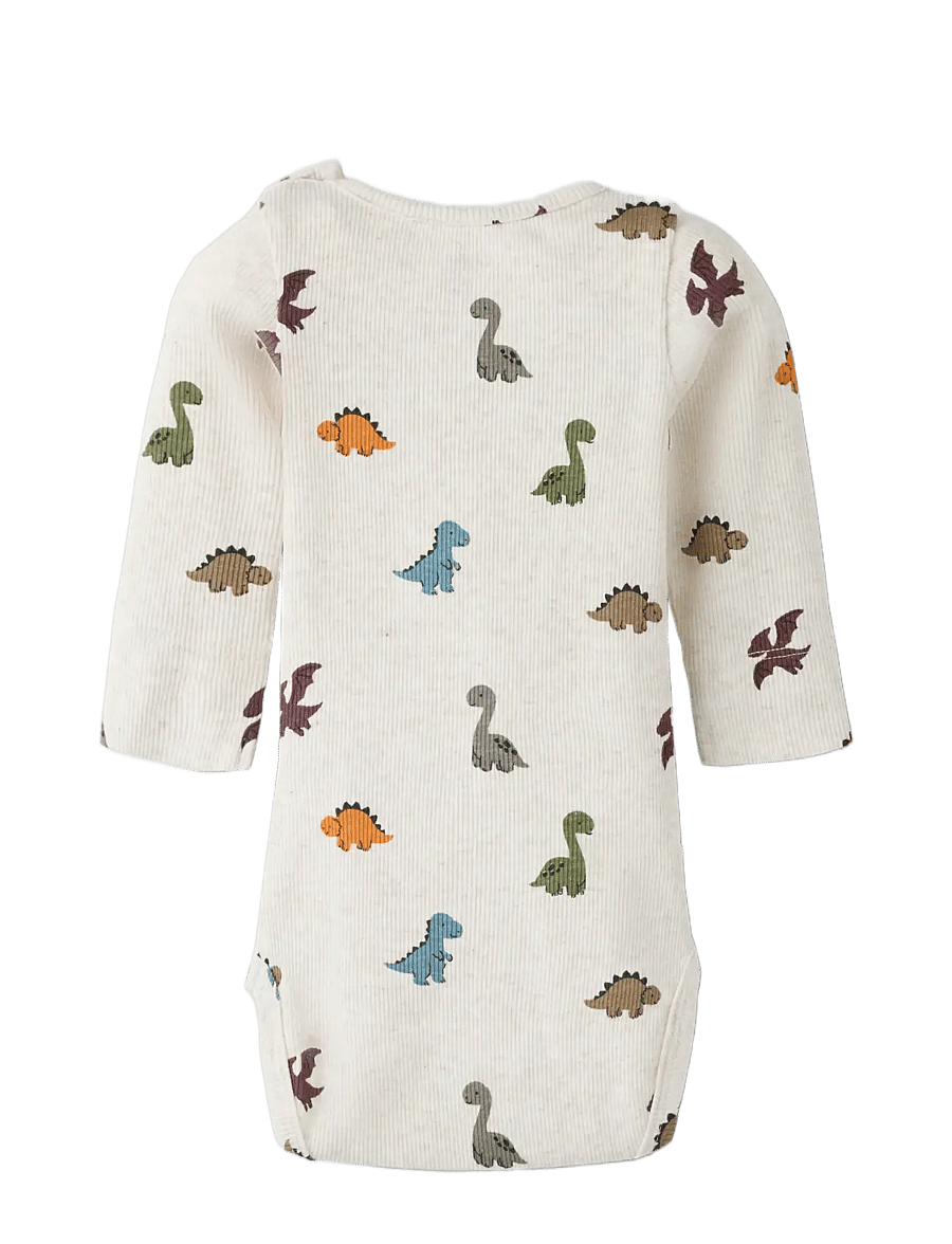 name it - NBMOTILIAN LS SLIM BODY - pikkade varrukatega bodid - peyote melange - 1