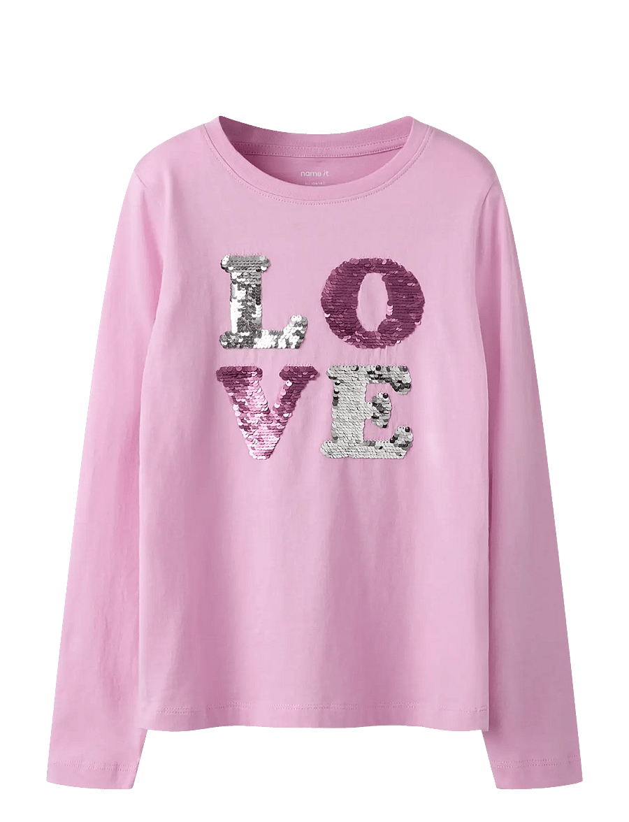 name it - NKFRANDERIA LS TOP - langärmelig - full blooming pink - 0