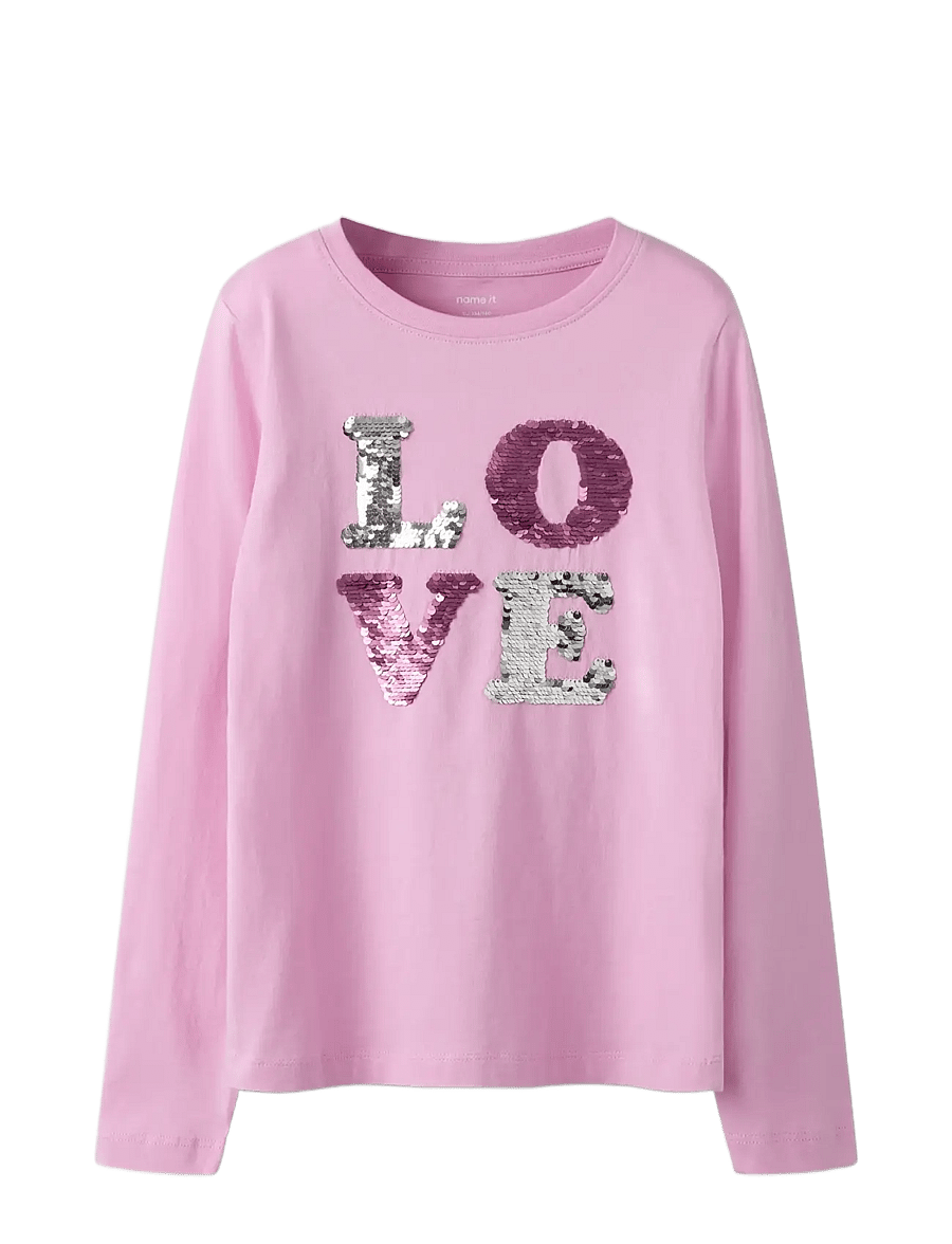 name it - NKFRANDERIA LS TOP - langärmelig - full blooming pink - 2
