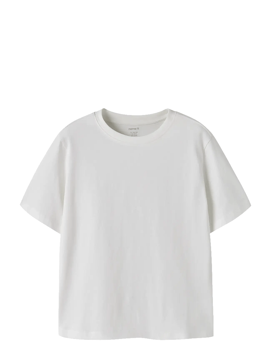 name it - NKNCHARLIE SS NREG TOP NOOS - kurzärmelige - cloud dancer - 0