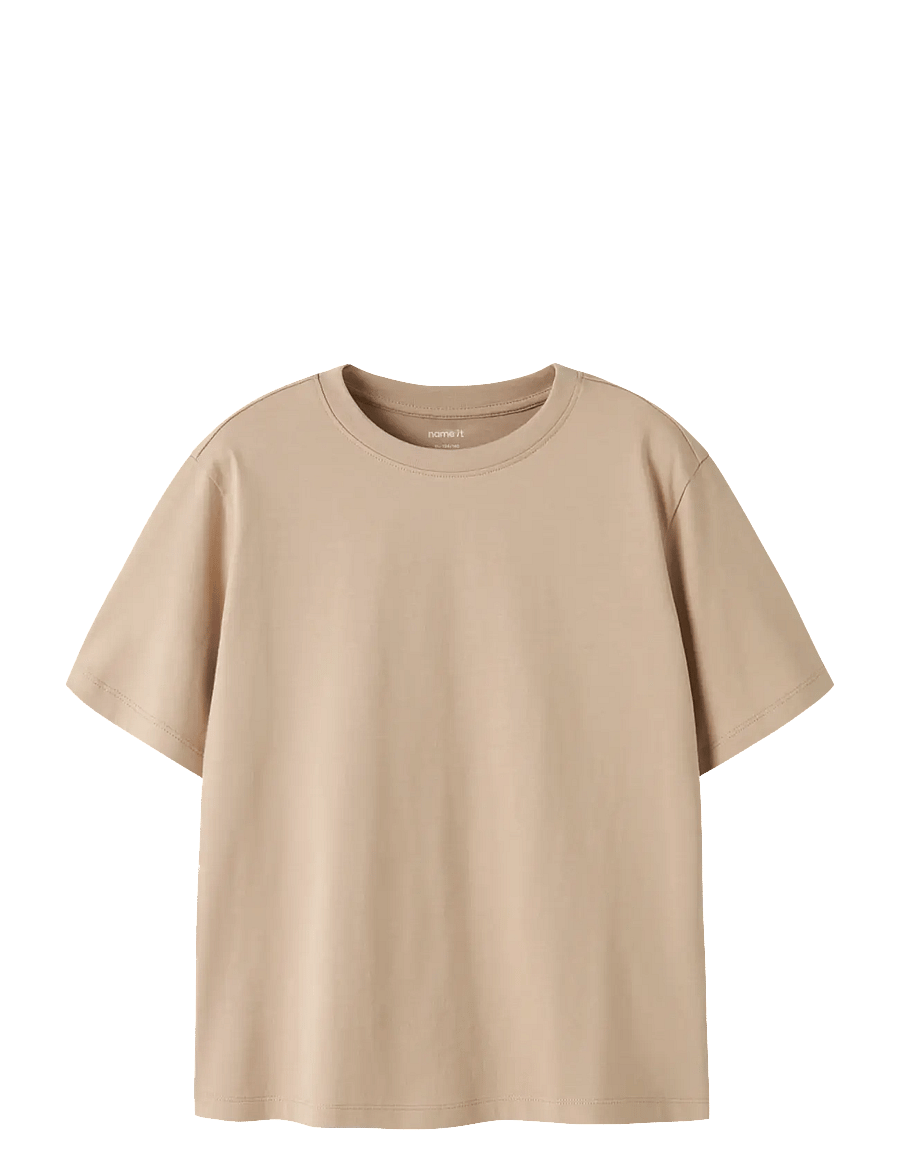 name it - NKNCHARLIE SS NREG TOP NOOS - kurzärmelige - sesame - 0