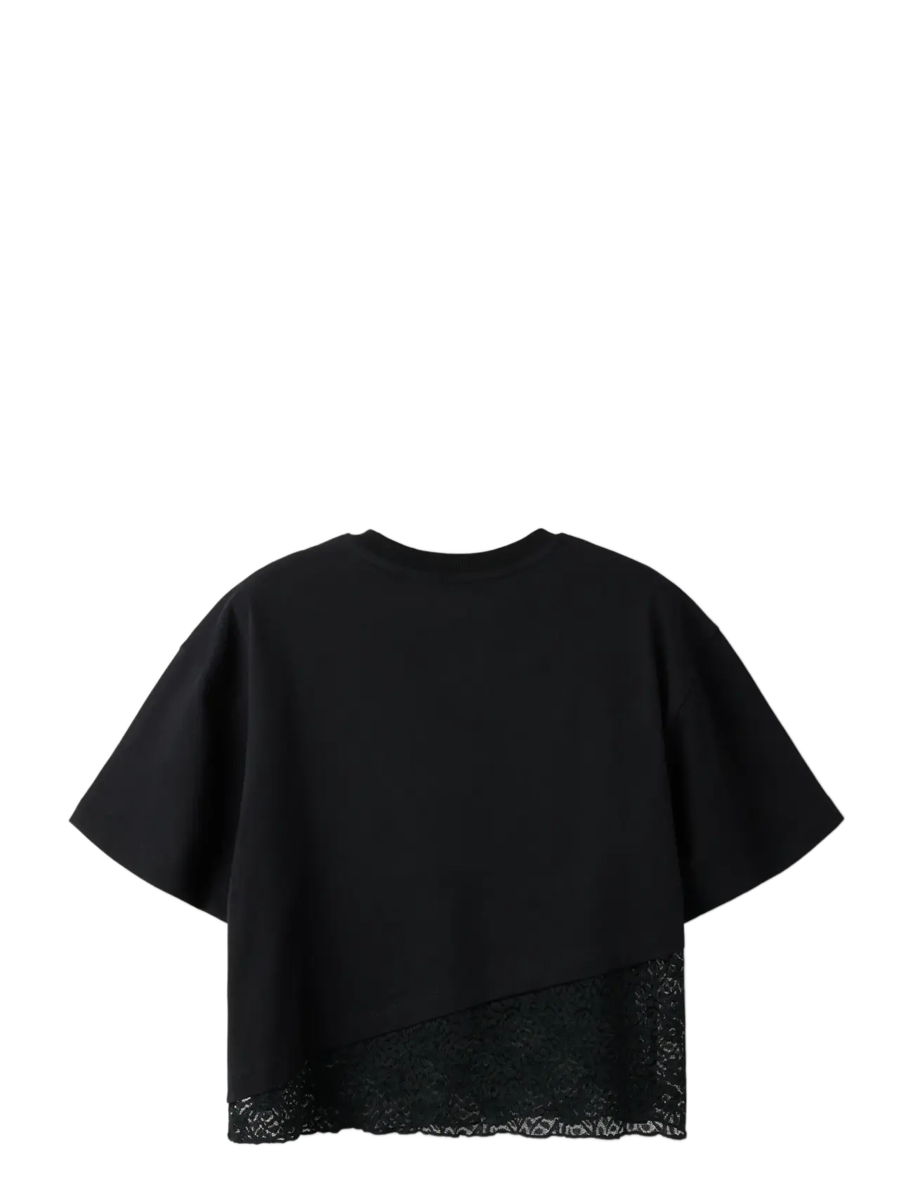 name it - NKFROELLA SS NREG TOP - kurzärmelige - black beauty - 1