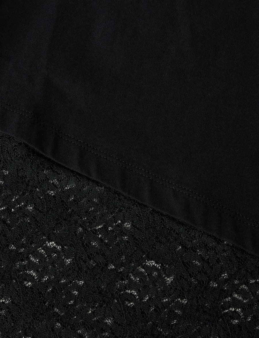 name it - NKFROELLA SS NREG TOP - kurzärmelige - black beauty - 2