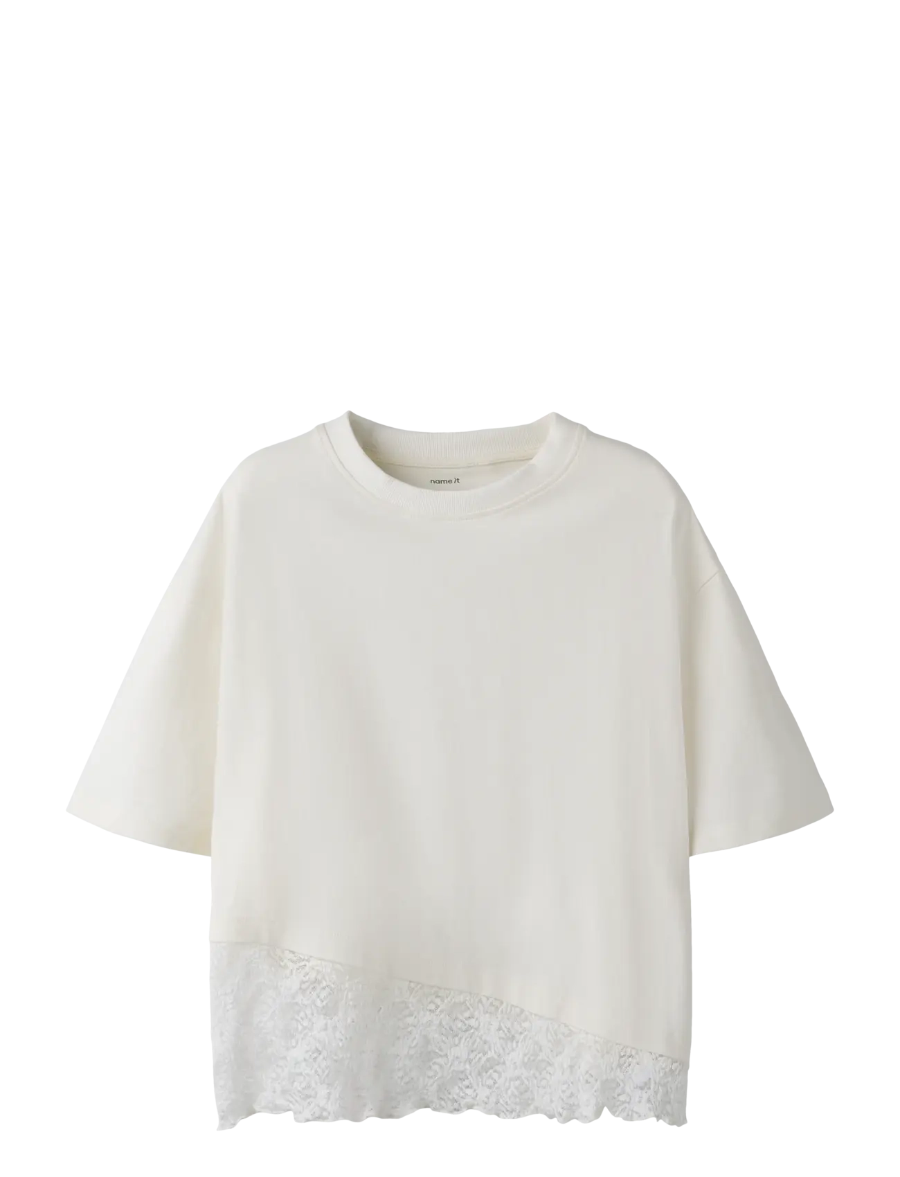 name it NKFROELLA SS NREG TOP - Oberteile & T-Shirts - CLOUD DANCER / cream