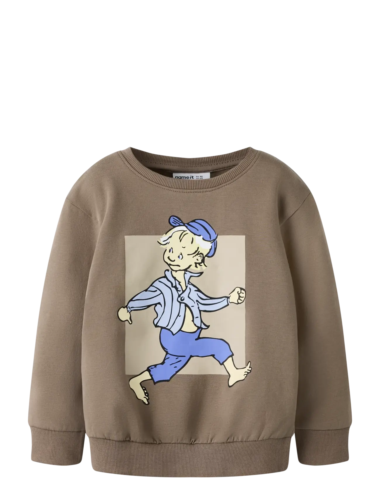 name it NMMOLE EMIL NREG SWEAT BRU SKY - Kläder - WALNUT / brown